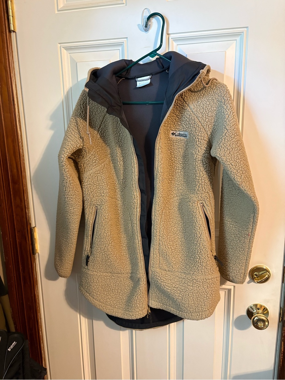 Columbia Tan Sherpa Hooded Fleece Jacket